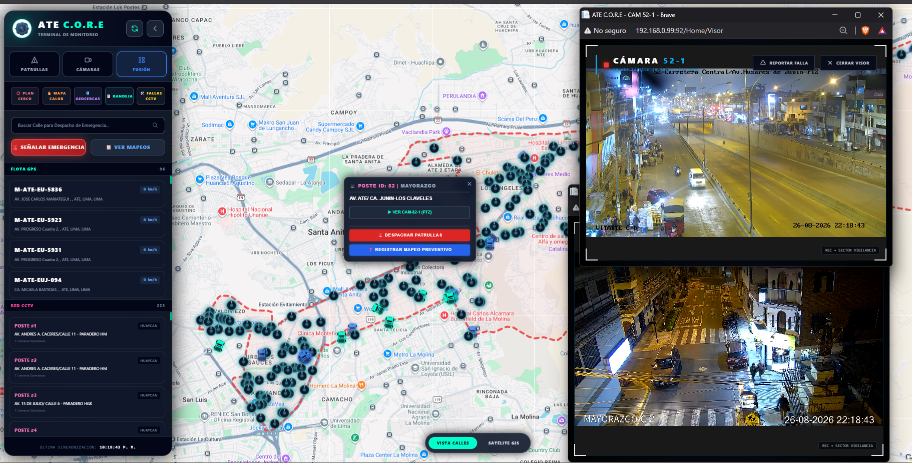 Mapa CCTV